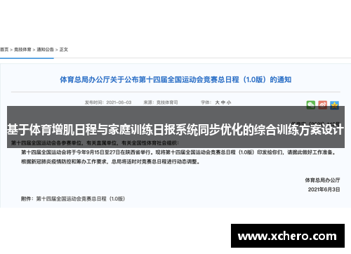 基于体育增肌日程与家庭训练日报系统同步优化的综合训练方案设计